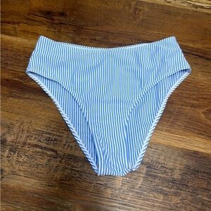 Blue Striped Bikini Bottom